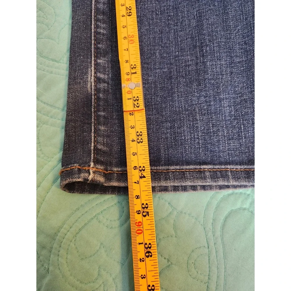 Loft‎ Modern Straight Leg Jeans Dark Wash Blue Denim Size 14 32T LTWF1625